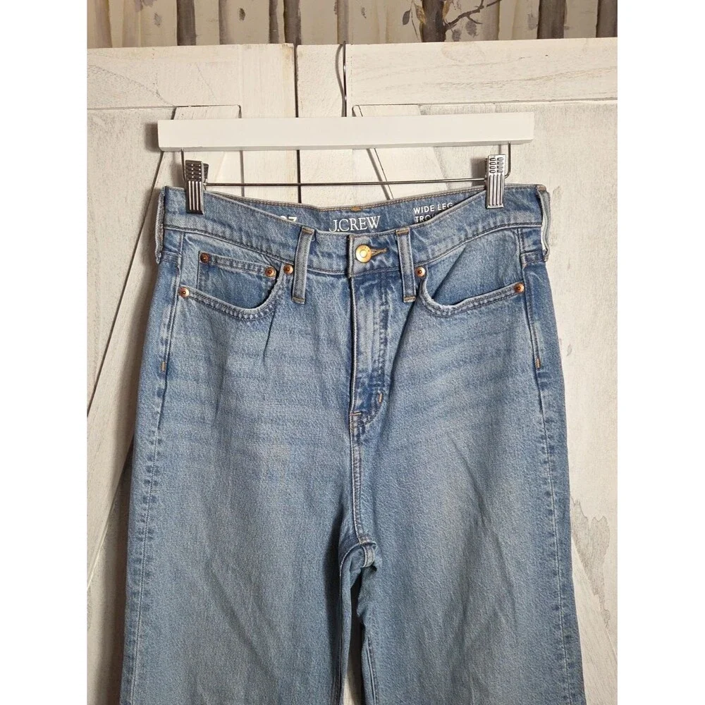 J. Crew Wide Leg Trousers Jeans Size 27